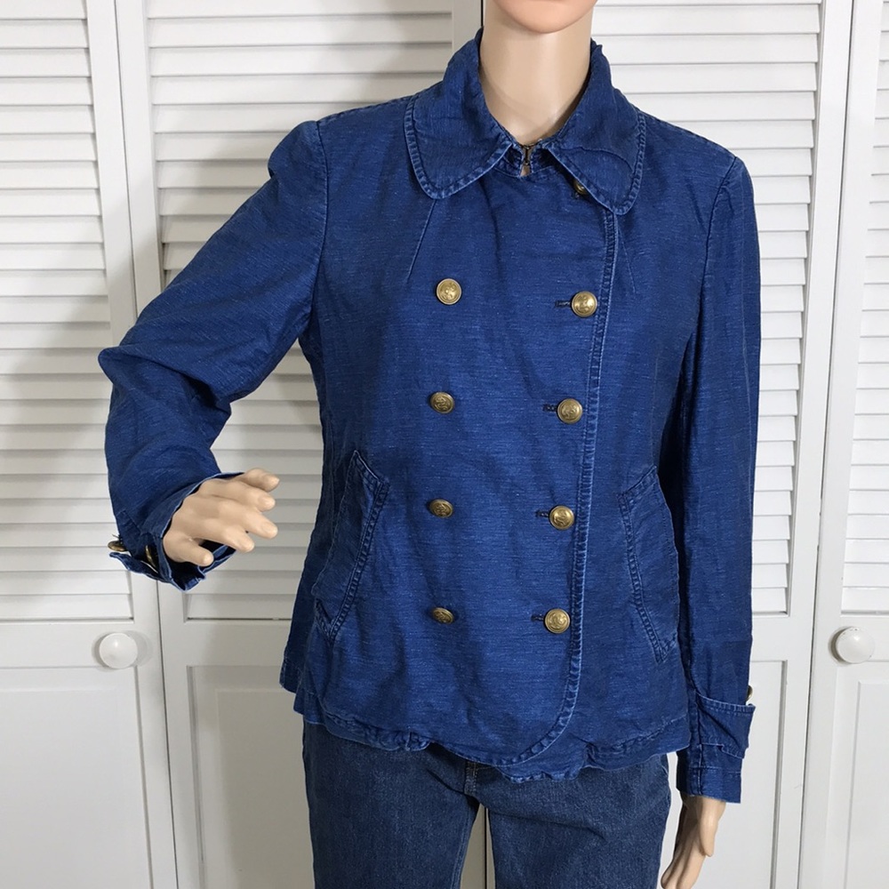 Guideboat Co. Denim Indigo Peacoat Jacket Women's Guideboat Atlantique Medium